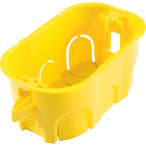 tramontina-57500-071-1009-caixa-de-passagem-eletrica-embutir-4-2-parede-gesso-drywall-amarela-saidas-1-2-e-3-4-tomada-interruptor Caixa de Luz 4x2 para Drywall Tramontina Embutir em Gesso Amarela – 57500/071