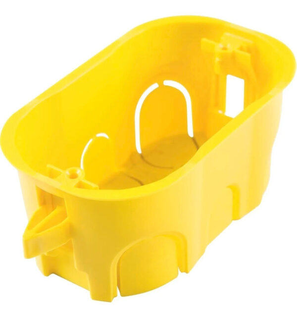 Caixa de Luz 4x2 para Drywall Tramontina Embutir em Gesso Amarela – 57500/071